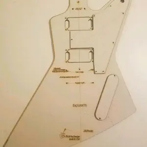 Custom Hybrid Explorer76 Guitar Body Template 4Tele Neck 3ply EX76 for Crafting Precision Guitars