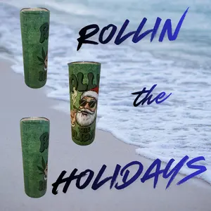 Rollin the Holidays 20oz Tumbler - Festive Drinkware for Holiday Celebrations - Bottle