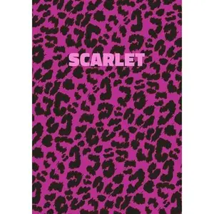 USED-Scarlet: Personalized Pink Leopard Print Notebook (Animal Skin Pattern). College Ruled (Lined) Journal for Notes, Diary, Journa by Personalized Notebooks, Namester (Paperback)