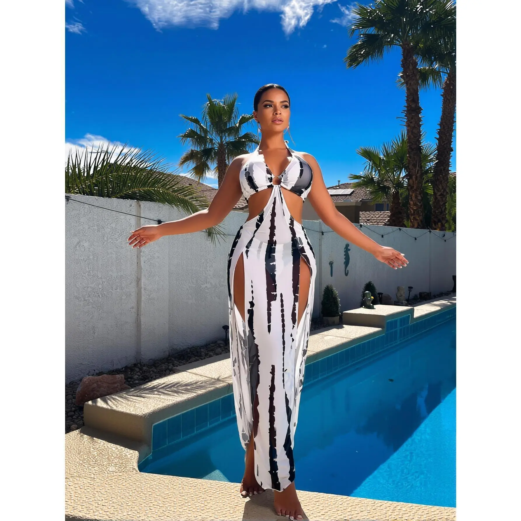 prom dresses orange county Orange High Slit Party Dress Mermaid Evening Dress Long Prom Dress Floral Sparkly Sequins ARD3104