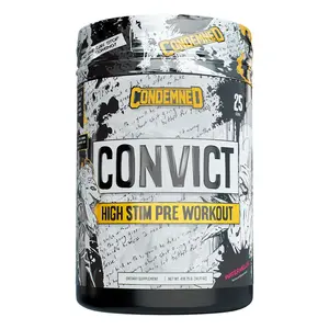 Condemned Labz Convict High Stim Pre-Workout - Energy Supplement for Enhanced Energy and Laser-Like Focus - Healthcare Fitness Edible Dietary