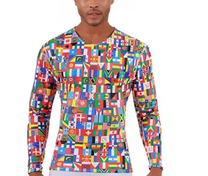 Insta Slim Flags Activewear Long Sleeve Crew neck 5TLST01