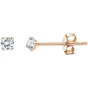 MILACOLATO 2mm 1Pair 925 Sterling Silver Austria Zirconia Stud Earrings for Women Men Tiny CZ Studs
