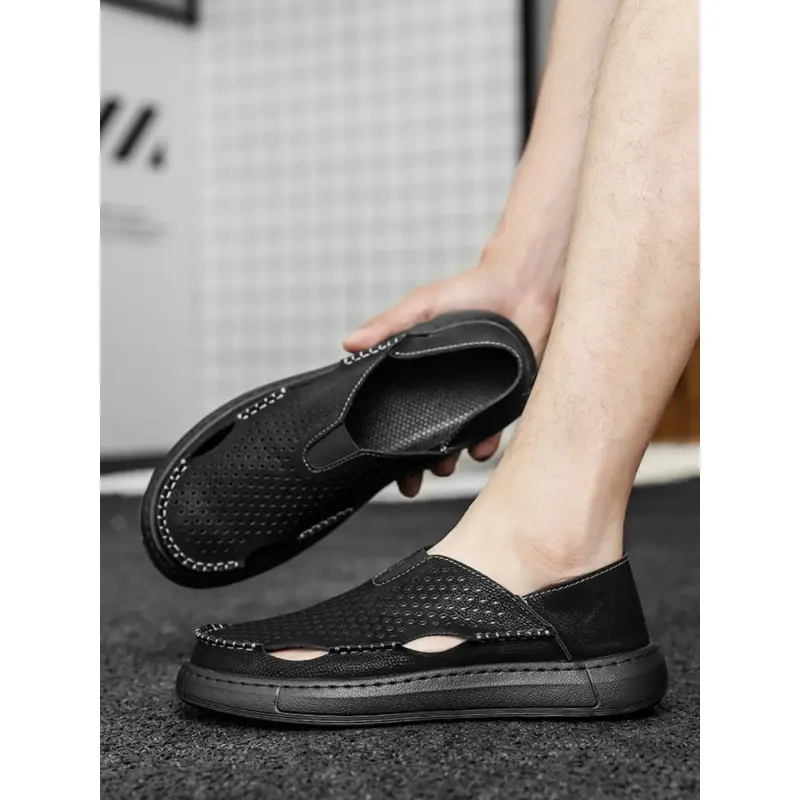 Men's Open-Toe Low-Cut Sports Sandals - Lightweight, Durable Sole, Ventilated Hiking Shoes for Outdoor, Casual Use, Spring Summer Fashion Footwear