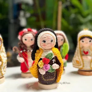 Handmade Virgin Mary & Saint Crochet Doll – Cute Catholic Amigurumi Decoration , Handmade Religious Gift for Home & Prayer
