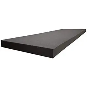 Foam 1" x 24" x 72" Black Upholstery Foam Sheet - 1.8 Density, Firm (44 ILD), Open-Cell Polyurethane for Cushion Replacement, DIY, Soundproofing
