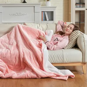 TEHANLD Heated Blanket Electric Throw, GentleSoft Flannel Heating Blanket with 12 Hours Auto-Off and 6 Heating Settings, Machine Washable Sherpa Heated Blanket with Overheating Protection