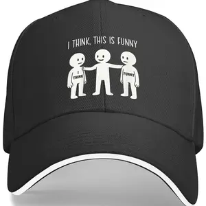 1pc Men'S I Think This is Funny Meme Sarcastic Witty Humor Graphic Sandwich Baseball Cap |   Adjustable, Breathable, Casual, Hand Wash, Perfect for Teen, Christmas Gift