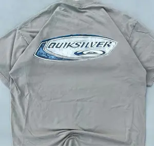 Quicksilver Early 2000s Surfwear Advertisement Menswear Vintage Blank Unisex Heavy Cotton Tee T shirt