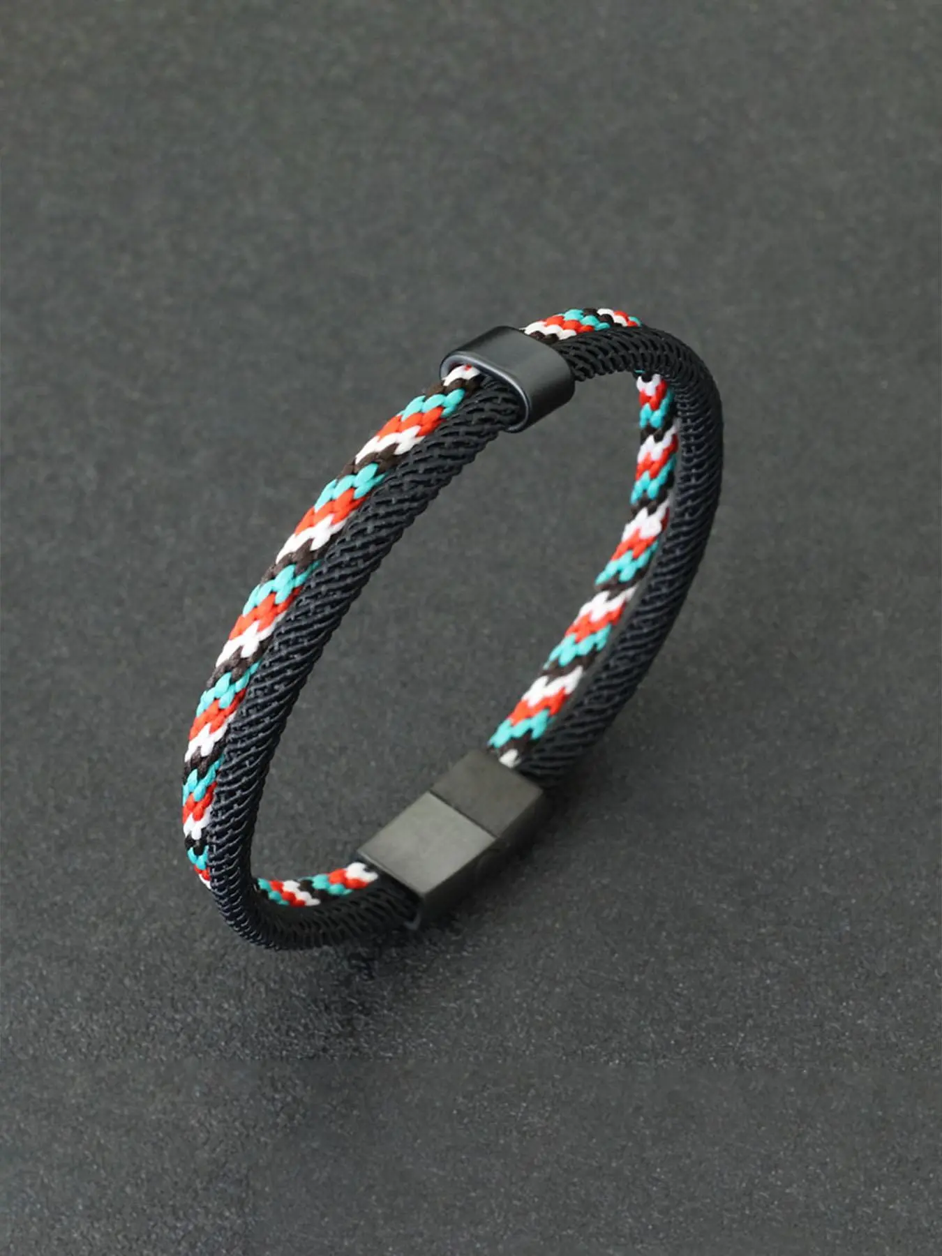 Men's Minimalist Temperament Magnetic Closure Bracelet, Casual Trendy Braided Bracelet, Fashionable Jewelry for Daily & Party Decoration, Exquisite Bracelet
