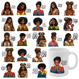 21 Pcs Faith Love UV DTF Stickers UV DTF Transfer Stickers for Glass Cups DIY Water Bottle Glass UV DTF Stickers for 16 oz Tumbler Glass DTF Transfer Stickers clock