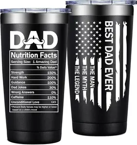 Dad Gifts - Dads Christmas Gift from Daughter, Son - Father's Day Gifts for Dads - Best Dad Ever Tumbler Cup 20 oz 20 OZ Stainless Steel Tumbler