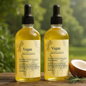 Vegan Natural Hair Growth Oil, Haircare Repair, 2 Pcs Rosemary Hair Growth Oil, Vegan Hair Growth Organic Oil, Protects and Nourishes Hair, Reduces Hair Loss and Breakage