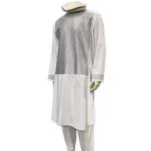 Mens white parahan Tumban with embroidery |Afghan men tradition clothes