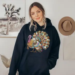 Thanksgiving Turkey, Disco Ball thanksgiving, Thankful Coquette, Turkey Day,Thankful, Thanksgiving clipart, sublimate design, Graphic Shirt, Fun and Expressive, Full Size Range, Perfect Fit for Everyone