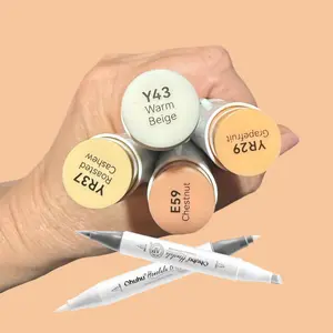 Skin Tone Collection Ohuhu Honolulu B Brush/Fine/ Chisel Tip  Single Color | Sold by The Marker Monster