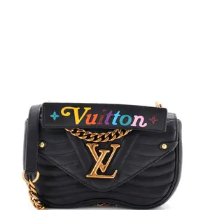 Pre-owned Louis Vuitton Leather Shoulder Bags New Wave Chain Bag Quilted PM by Rebag