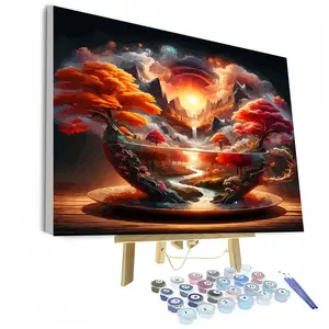 DIY Paint by Numbers Kit, Acrylic Paint Set for Adults Beginners, Home Decor Art Craft Gift, 40x50cm Canvas, Includes Brushes, DIY Decorative Painting, Wall Art Painting