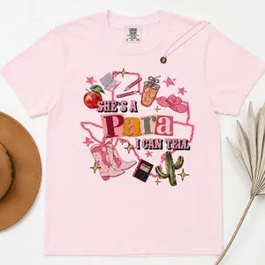 Comfort Colors She's a Para I Can Tell T-Shirt, Teacher Ellas-Fellas Shirt, Back to School Teacher Tee, Teacher Appreciation, Elementary Teacher Life, Paraprofessional Gift, Teacher Aide Shirt, School Staff Comfort Colors Tee 27W