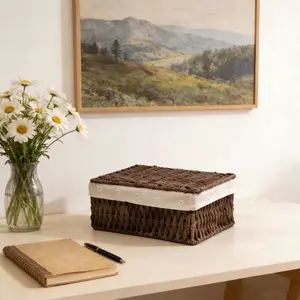 Handwoven Storage Basket Set, Three-Piece Organizer for Home Bathroom Entrance, Stylish Organizing Solution, Multipurpose Basket, Model Xinghao