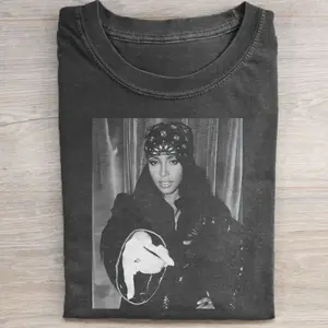 Vintage Aaliyah Tshirt, 90s Minimal Bootleg Style, Aaliyah Unisex Shirt, Aaliyah Vintage Music RnB Singer Rapper Shirt, Aaliyah Merch, Hiphop Shirt, Graphic Tee, Rap Tee, gift for fans, R.I.P Aaliyah Shirt, Rest in Peace Aaliyah