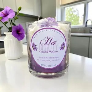 "Her Beauty" Coconut+ Hibiscus Signature Deluxe Candle
