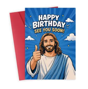 Dark Humor Greeting Card - Funny "See You Soon" Birthday Gift for Close Friends, Spouses or Colleagues