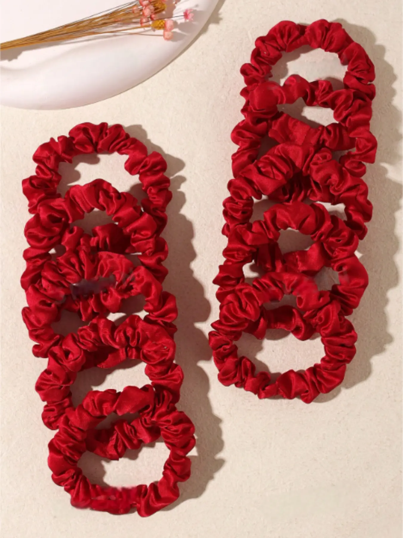 Women Satin Hair Tie Set, Daily Use Accessories, Stylish & Durable Design, Perfect for All Occasions, Pack of 10 Pieces