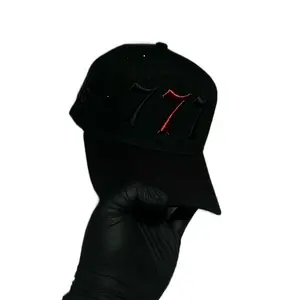 Gorra Del 777 Suerte, Color Negra, Ajustable.
