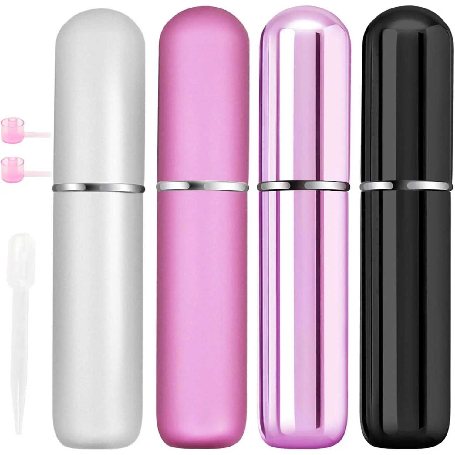 4 count Mini Perfume Travel Bottle, Perfume Atomiser Refillable, 5ML Spray Bottles, Portable for Travel Holiday Women Man