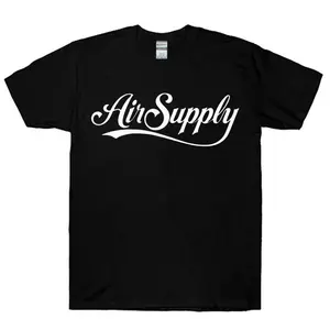 Air Supply Logo T-Shirt Black Cotton