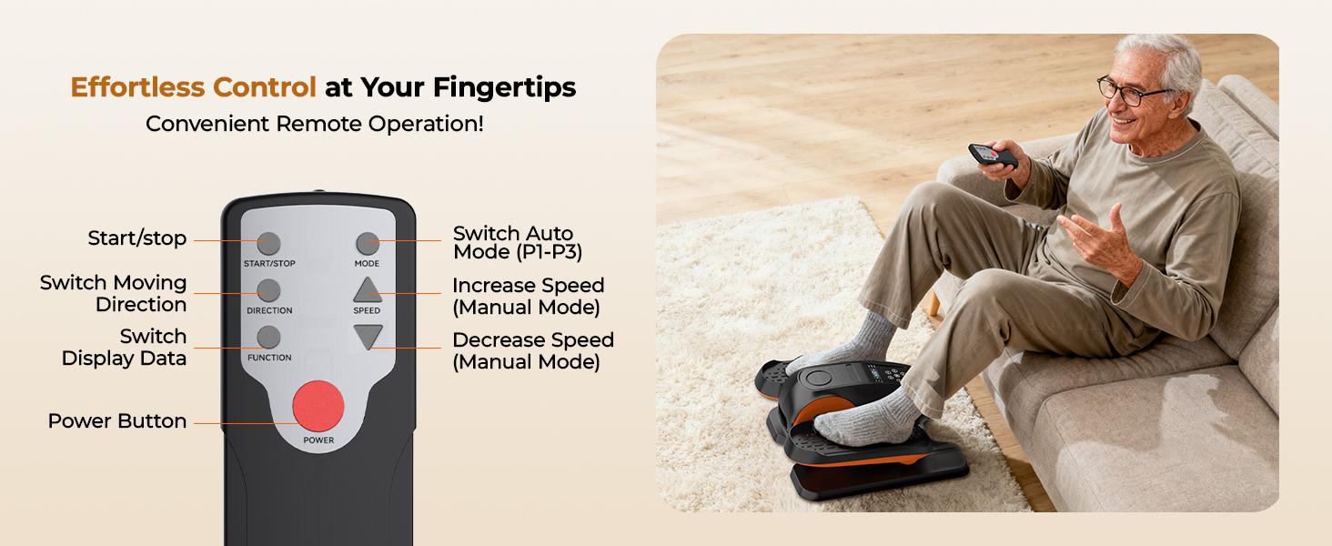 Under Desk Elliptical Machine, Leg Exerciser While Sitting for Seniors with Remote Control & 12-Speeds,Quiet Portable Electric Seated Pedal Exerciser Machine for Home Office Under Desk Elliptical Machine, Leg Exerciser While Sitting for Seniors with Remote Control & 12-Speeds,Quiet Portable Electric Seated Pedal Exerciser Machine for Home Office