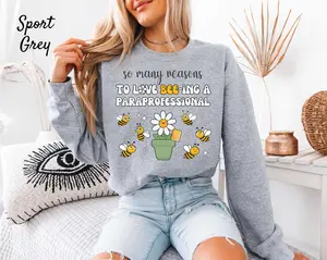 Spring Paraprofessional Short Sleeved T-SHIRT / Sweatshirt: Bee Design | School Staff Apparel