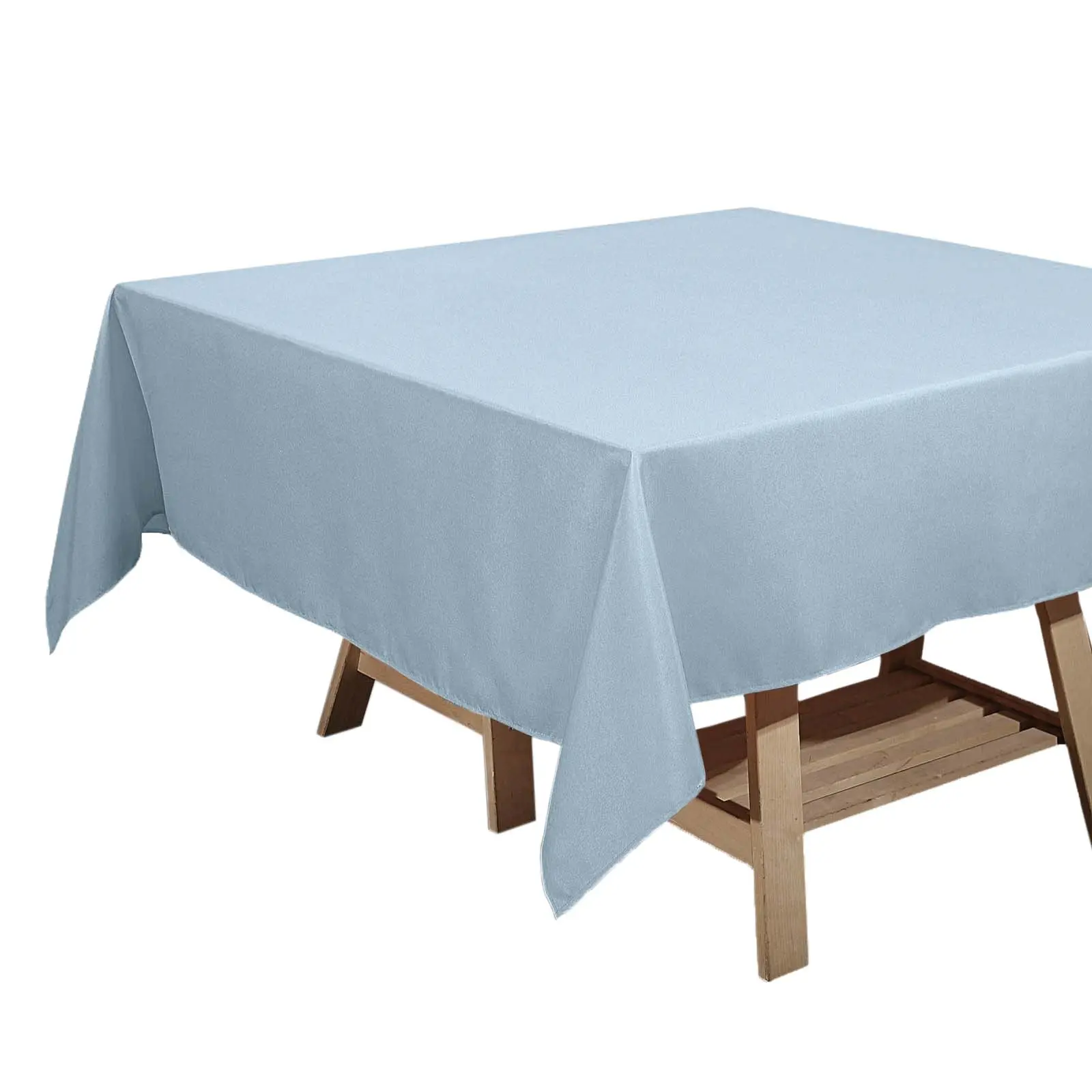 Dusty Blue Polyester Square 70"x70" Tablecloth - Wrinkle-Resistant, Durable Table Cover for Birthday, Graduation, Prom, Dessert Tables, Bridal & Baby Showers