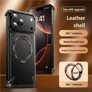 2025 Suitable for iPhone 17 Pro Max Phone Case Magnetic Stand Apple Frameless Hard Case