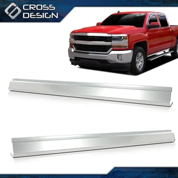 CROSSDESIGN Outer Rocker Panels - 1 Pair Truck Replacement Parts with Limited Life Guarantee, 62.99" Fit for 14-16 Chevy Silverado & GMC Sierra 4-Door Crew Cab Pickup Truck Short WB