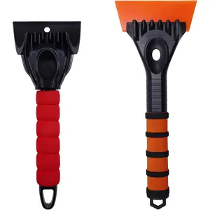 vivicreate Scratch-Free Ice Scraper for Car Windshield Frost Remover with Foam Handle Durable Snow Scraper 2 Pack Winter Car Tool for Quick Ice and Snow Removal