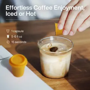 Instant Coffee, Extra Dark Roast Latte Style, Enjoy Hot or Cold, Freeze-Dried Arabica Blend, Iced Coffee, Travel, Camping, and Home Use 6 Single Serving Packs