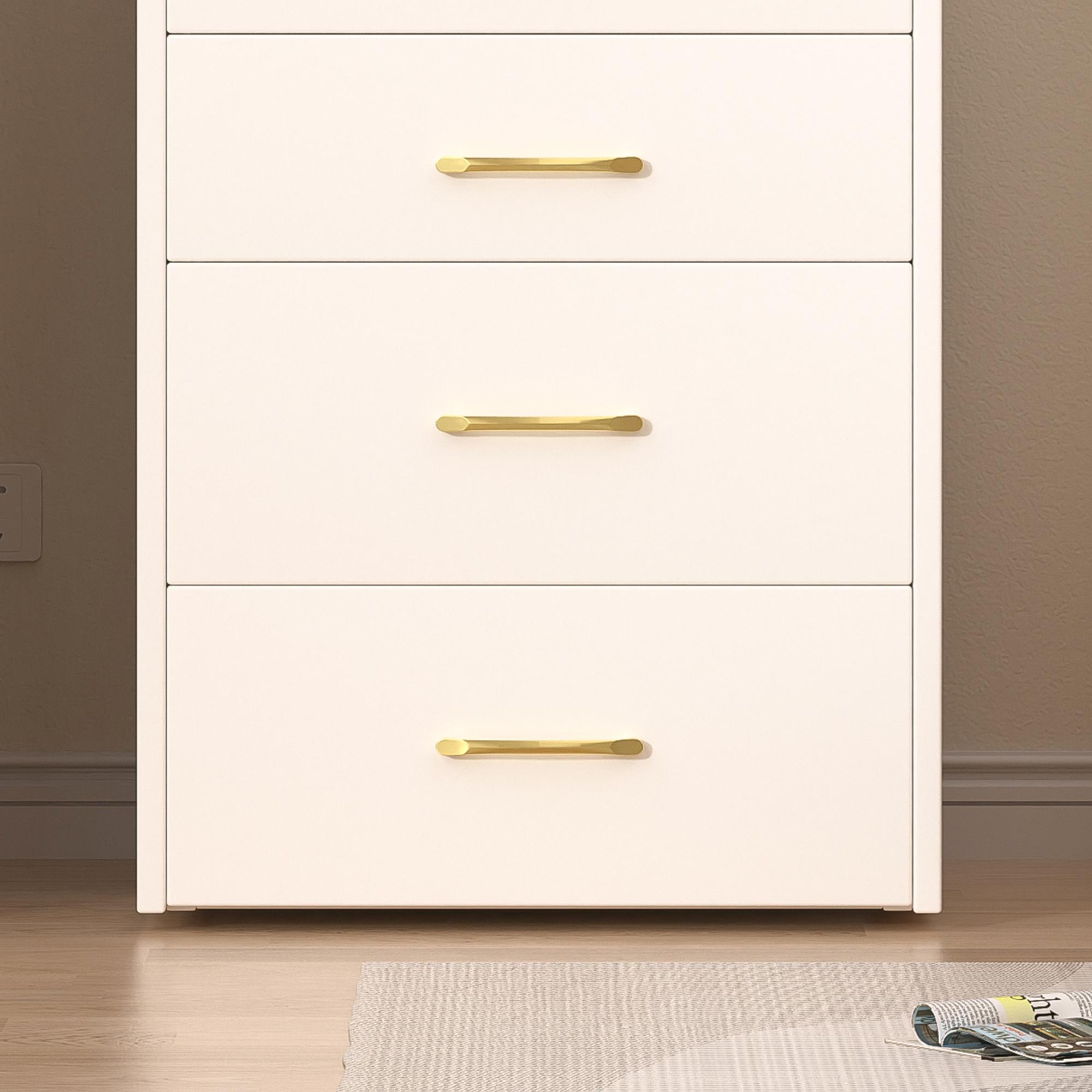 3-in-1 Vanity Desk with Flip-Top Mirror, Nightstand & Makeup Table Combo, Glass Top, 3 Drawers & Hidden Jewelry Storage, Stool Included – Space-Saving Vanity for Small Bedrooms/Apartments