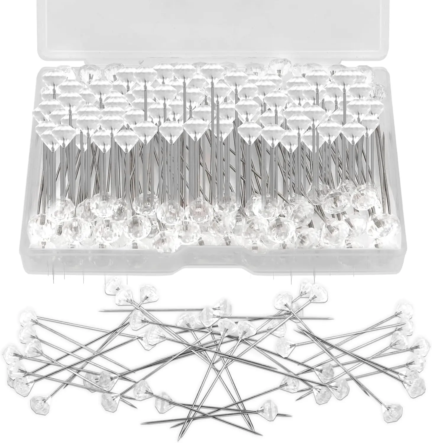 300 count  Pins for Bouquets,2.1 Inch Floral Pins, Boutonniere Bouquet Pins,Straight Pin Sewing for Crafts,Pin ,Flower Bouquet Accessories, Floral Supplies,Corsage Pins