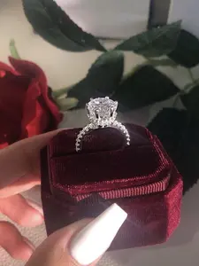 Elegant Bridal Engagement Ring, Fashionable Zirconia Decorated Ring for Women & Girls, Trendy All-match & Exquisite Jewelry for Birthday Gift