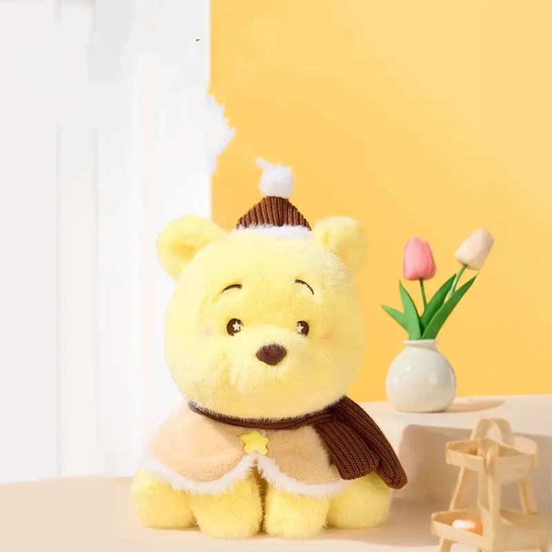 Disney Winnie Pooh Bear Plush Toy,Warm & Cozy Sitting Pose Plushie Pooh Bear Doll, 11.8"X9" Cuddly Soft Plush, Perfect Gift for Kids & Fans,Home & Office Decor,Christmas Gifts,New Year Gifts(1pc)