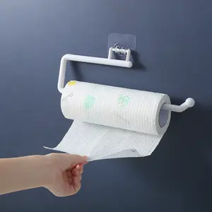 1PC/2PCS Self-Adhesive Paper Towel Holder – Under Cabinet Roll Paper Storage Rack for Kitchen and Bathroom 11 Inch