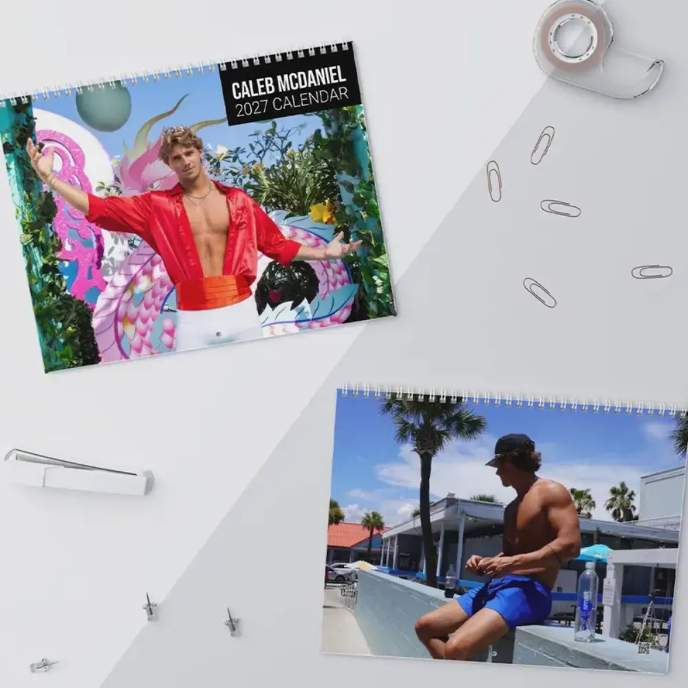 Caleb Mcdaniel Love Island Wall Calendar 2027 Calendar for Fan Lover 270gsm Premium Paper