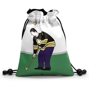 Just press lightly to put it into the golf bag - a stylish leather T-shirt and valuable item bag with drawstring | a safe portable bag for golf enthusiasts to store balls, T-shirts, and essentialsRAIMENTRY