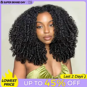 [FLASH SALE] OQ HAIR Burmese Curly Wear Go Half Wig Seamless Water Wave Flip Over Wig 3 IN 1 Wear Go Glueless Human Hair Wigs With Drawstring Invisible Hairline for Beginner Friendly Vacation Hair Wigs #DealsForYouDays