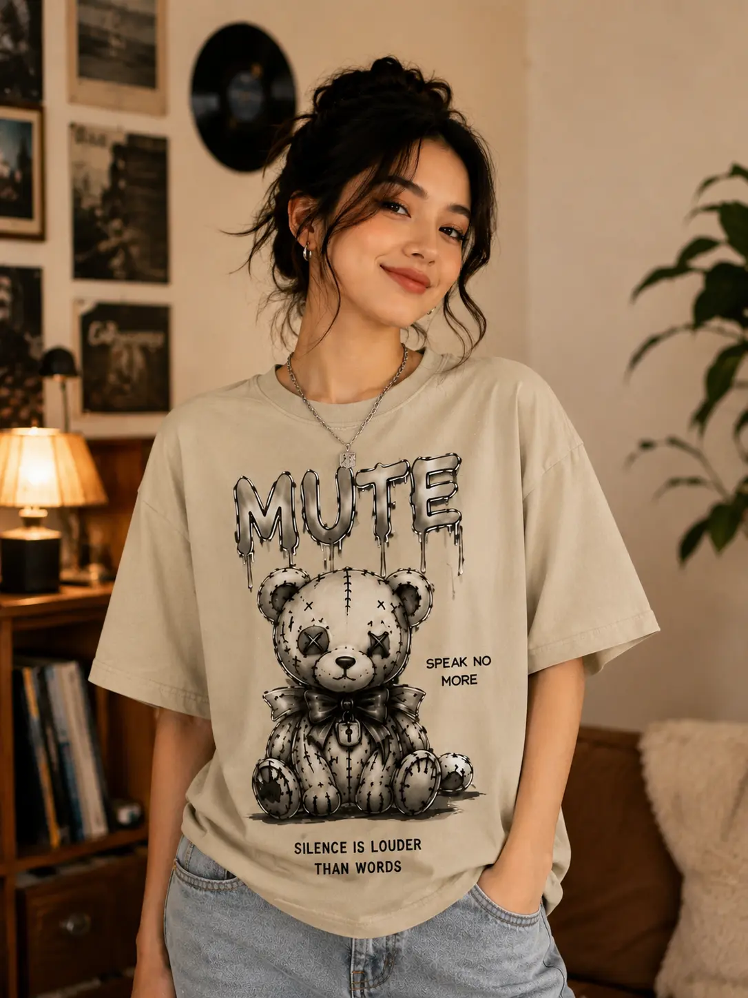 Comfort Colors Mute Teddy Bear Graphic Shirt