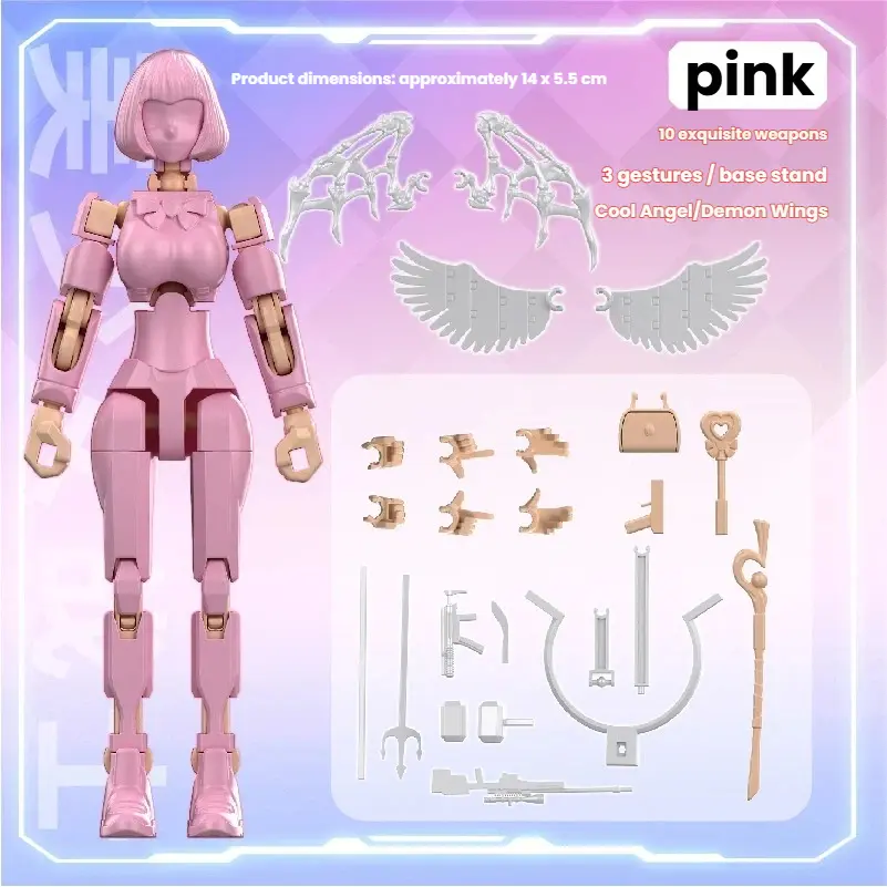 Magical Girl Pink + Wings + Stand