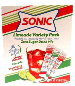 Sonic Limeade Variety Pack Drink Mix 30 singles to go