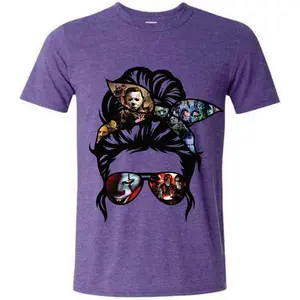 Halloween Messy Bun Soft Style T-Shirt
